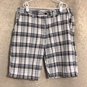 Gap shorts, size 31. Gray and light blue plaid.